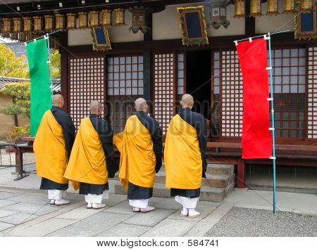 Buddhistiske munke gruppe