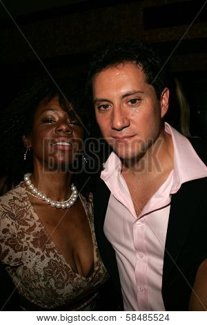 HOLLYWOOD - AUGUST 28: Crystal Lett and Brian Wallos at the Benchwarmer Trading Cards' Summer Birthday Celebration August 28, 2006 in Les Deux, Hollywood, CA.