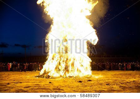 Cleansing Fire Before Oriental New Year