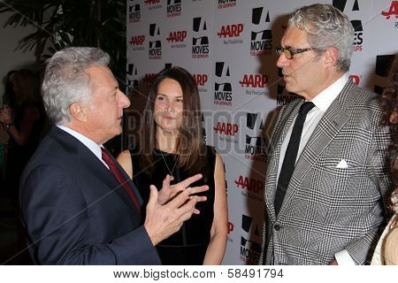 Dustin Hoffman, Michael Nouri at the AARP Movies for Grownups Awards Luncheon, Peninsula Hotel, Beverly Hills, CA 02-12-13