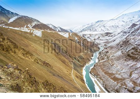 Frozen river Indus