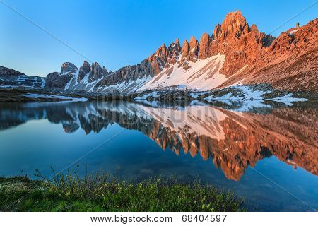 Lago Dei Piani. Tre Cime, Italian Dolomites
