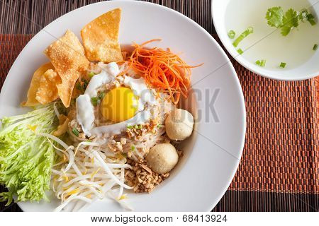Thai Noodle Dish With Fried Egg