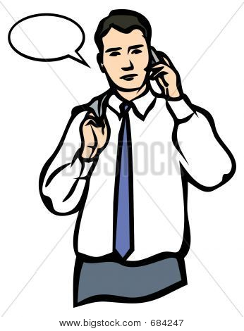 Člověk mluvící na mobilní telefon