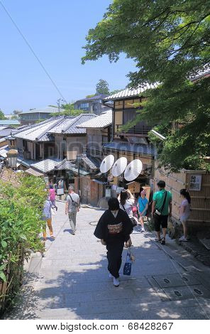 Historical street Kyoto Japan