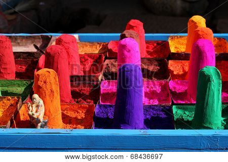 Colored  Indian Sand (gulal) for Holi