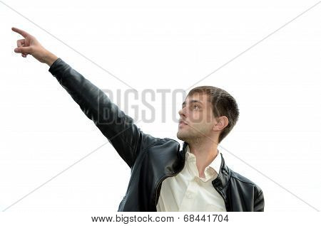 young man on a light background