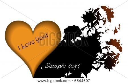 Golden Valentinsdag hjerte med grunge