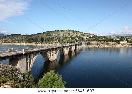 Bridge Over The Burguillo Reservoir, Spain