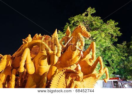 The traditional candle procession festival of Buddha.