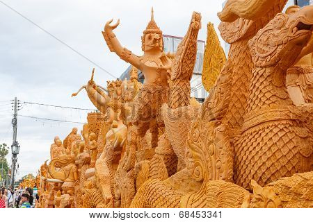 The traditional candle procession festival of Buddha.