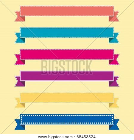 vector set of ribbons