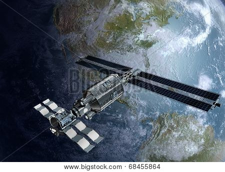 Satellite surveying Earth