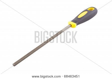 Metal file whiz plastic handle.