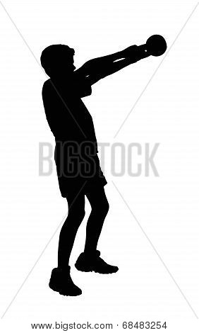 Boy Fitness Exerciser Silhouette