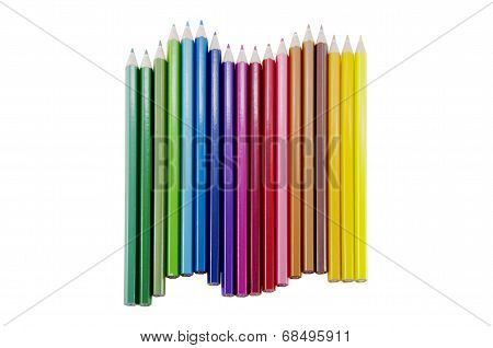 Wave sign was presented by pencil color