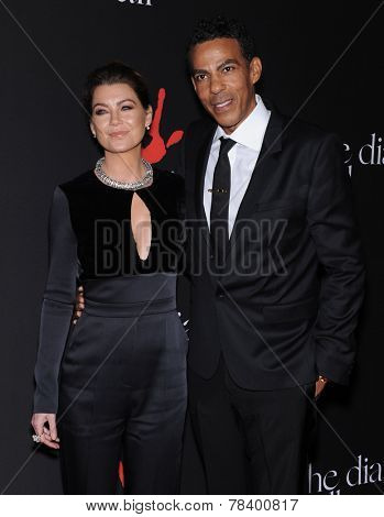 LOS ANGELES - DEC 11:  Ellen Pompeo & Chris Ivery arrives to the The First Annual Diamond Ball on December 11, 2014 in Beverly Hills, CA                