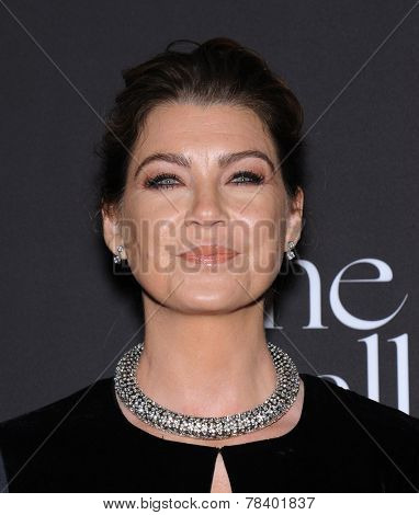 LOS ANGELES - DEC 11:  Ellen Pompeo arrives to the The First Annual Diamond Ball on December 11, 2014 in Beverly Hills, CA                