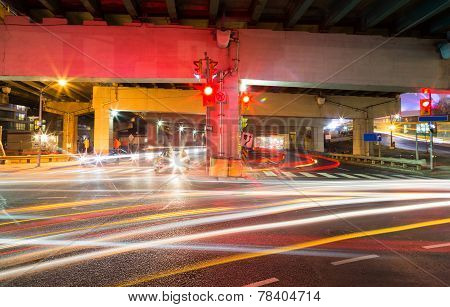 Traffic On An Underpass