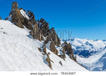 Rock and snow