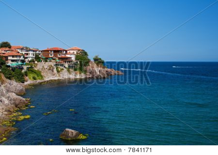 Spiaggia estiva sul Mar Nero bulgaro