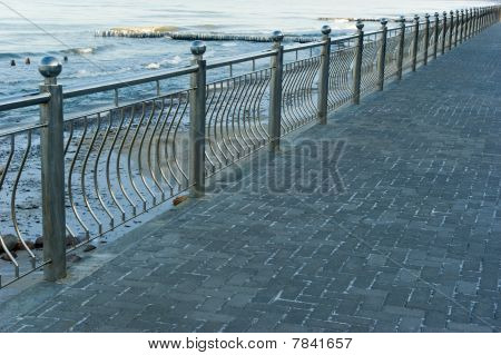Baltic Sea Promenade In Zelenogradsk
