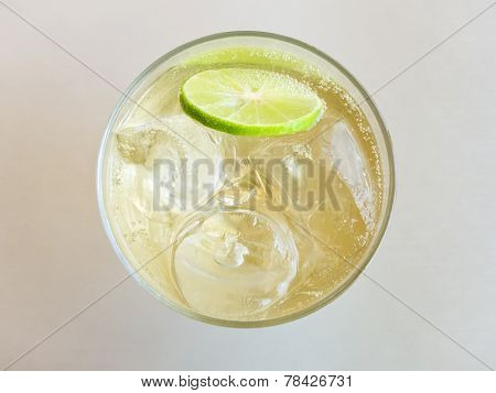 Glass of Refreshing Cold Ginger Ale