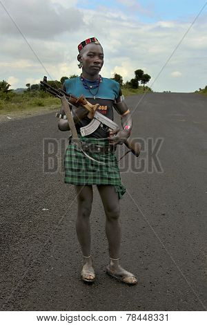 Portrait Of The Hamar Man.