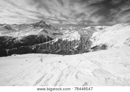 Majestic Winter View Of Mount Viso