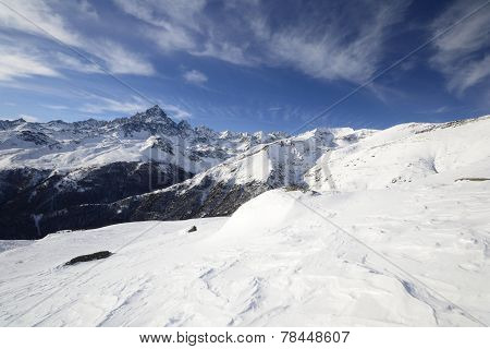 Majestic Winter View Of Mount Viso