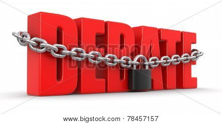 debate and lock (clipping path included)