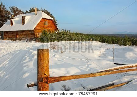 Wooden winter house