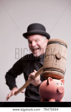 Madcap Laughs With Big Hammer On Money