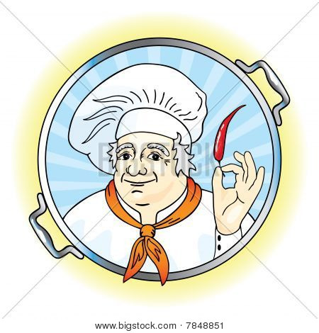 Cook udržuje pepř.