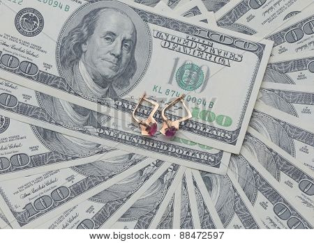 Dollars On White Background