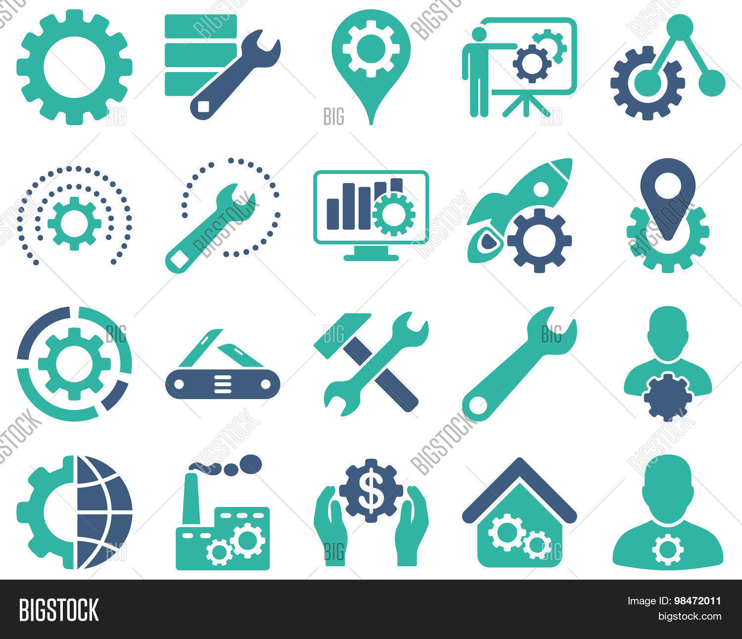 Settings Tools Icons Vector & Photo (Free Trial) | Bigstock