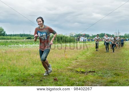 Cross-country race. Before next obstacle. Tyumen
