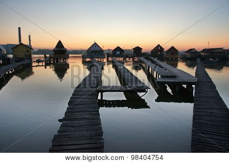 Floating Village In Bokod, Hungary