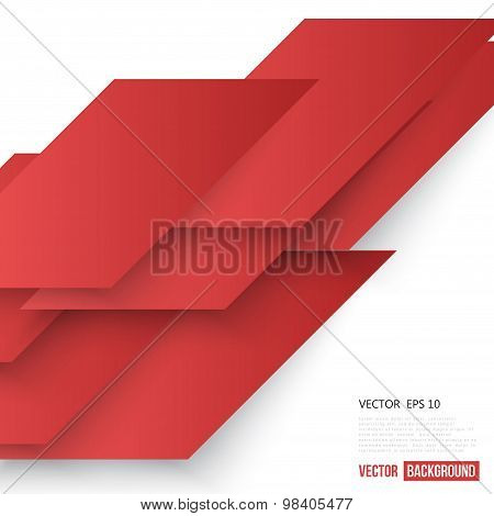 Vector Abstract geometric shape from red