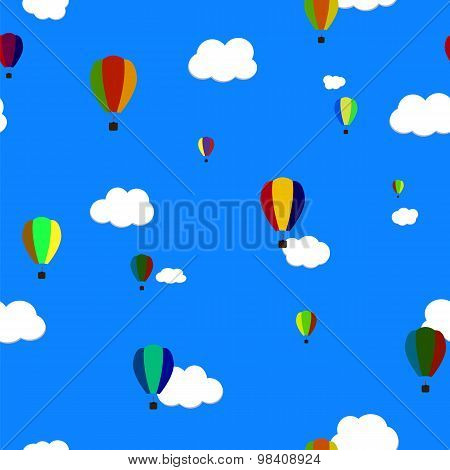 Vector Seamless Pattern. Balloons. EPS10.