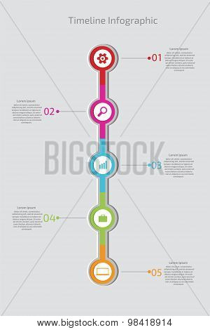 Timeline Infographic. Vector Template.