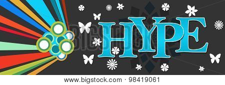 Hype Text Dark Colorful Elements Horizontal