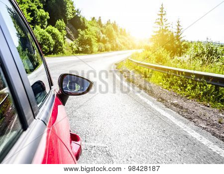 Car on the road