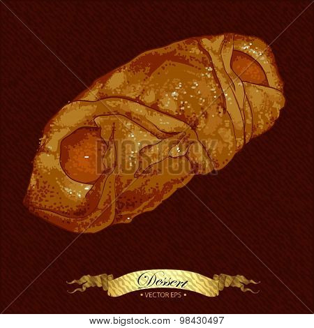 Pastries Bun With Sausage