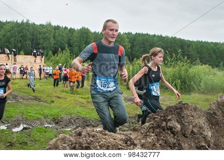 Dirty cross-country race stage. Tyumen. Russia