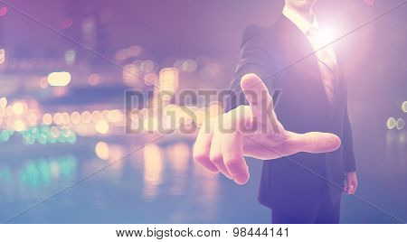 Businessman Pointing At Something