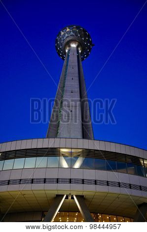 Milad Tower At Evening, Light And Sky, Tehran, Iran