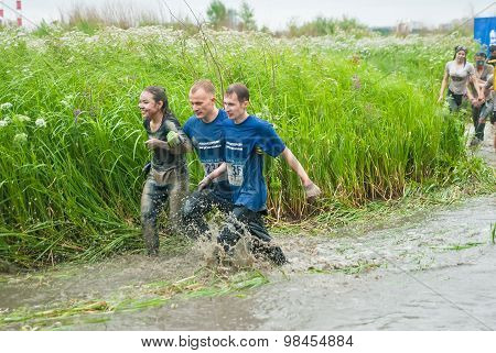 Cross-country race in water. Tyumen. Russia