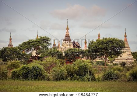 Scenic View Of Ancient Temples In Old Bagan