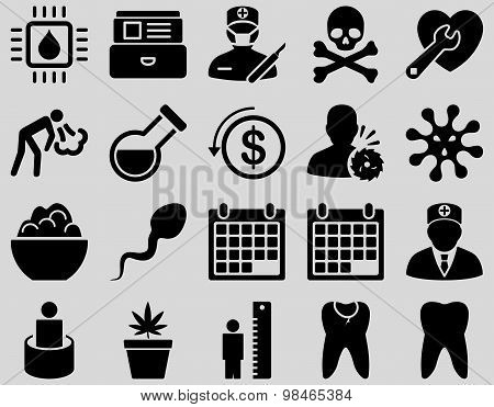 Medical bicolor icons